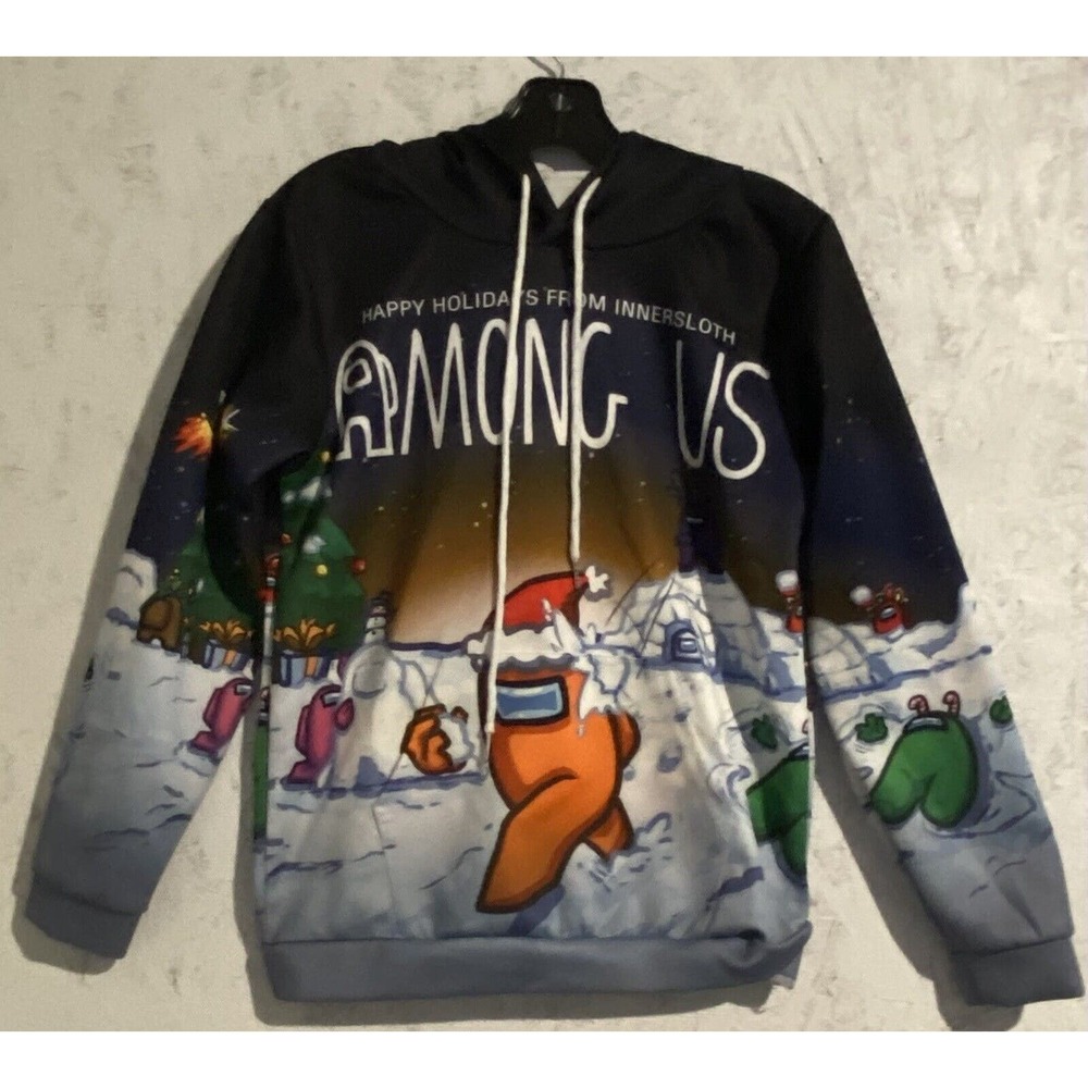 Happy Holidays Hoodie “Innersloth” AOP-Cosplay Men’s Size Large